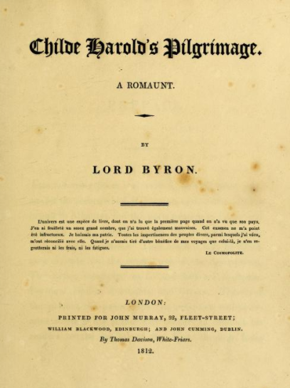 Childe Harold's Pilgrimage